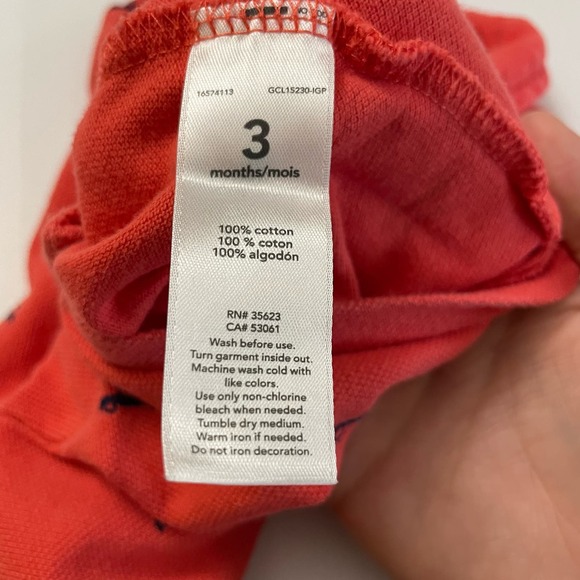 Carter’s Red Car Surfboard Summer Baby Romper Short Sleeve 3 Button Size 3 Month - Picture 8 of 8